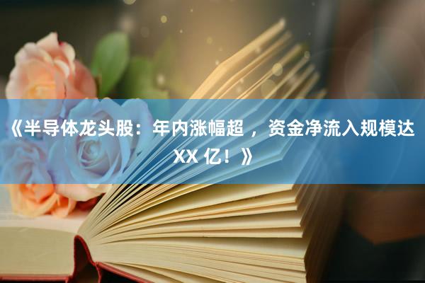 《半导体龙头股：年内涨幅超 ，资金净流入规模达 XX 亿！》